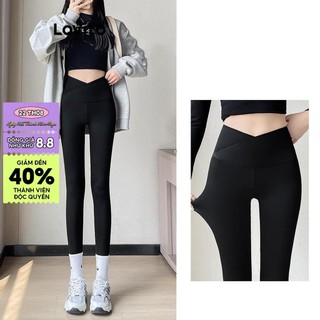 Lovito Quần legging thể thao họa tiết trơn thông thường cho nữ LNA53295