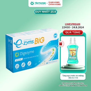 TPBVSK E-zyms Big Cho Người Lớn Hỗ Trợ Giảm Đầy Hơi Khó Tiêu