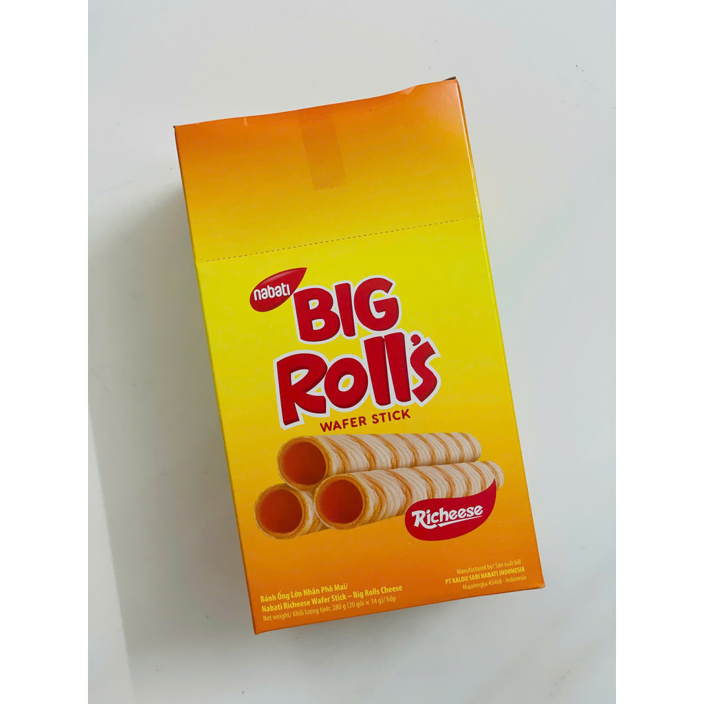 Bánh Quế Nhân Phô Mai Nabati Richeese Big Rolls (Hộp 20 gói x 14g)