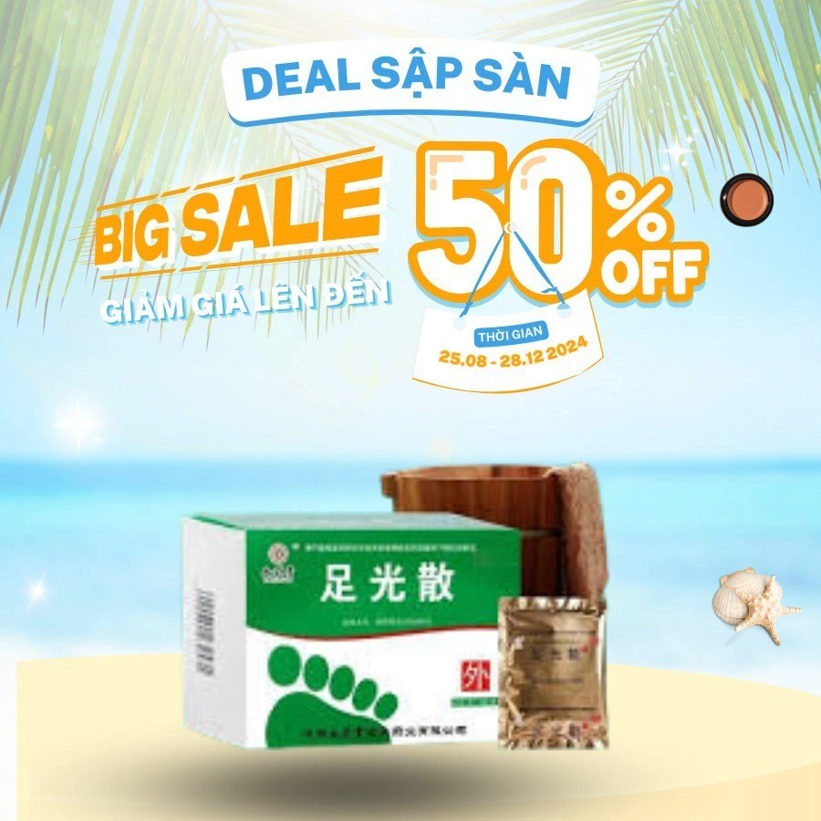 Bột ngâm chân Nội địa Trung thảo dược Túc Quang Tán dứt hôi chân