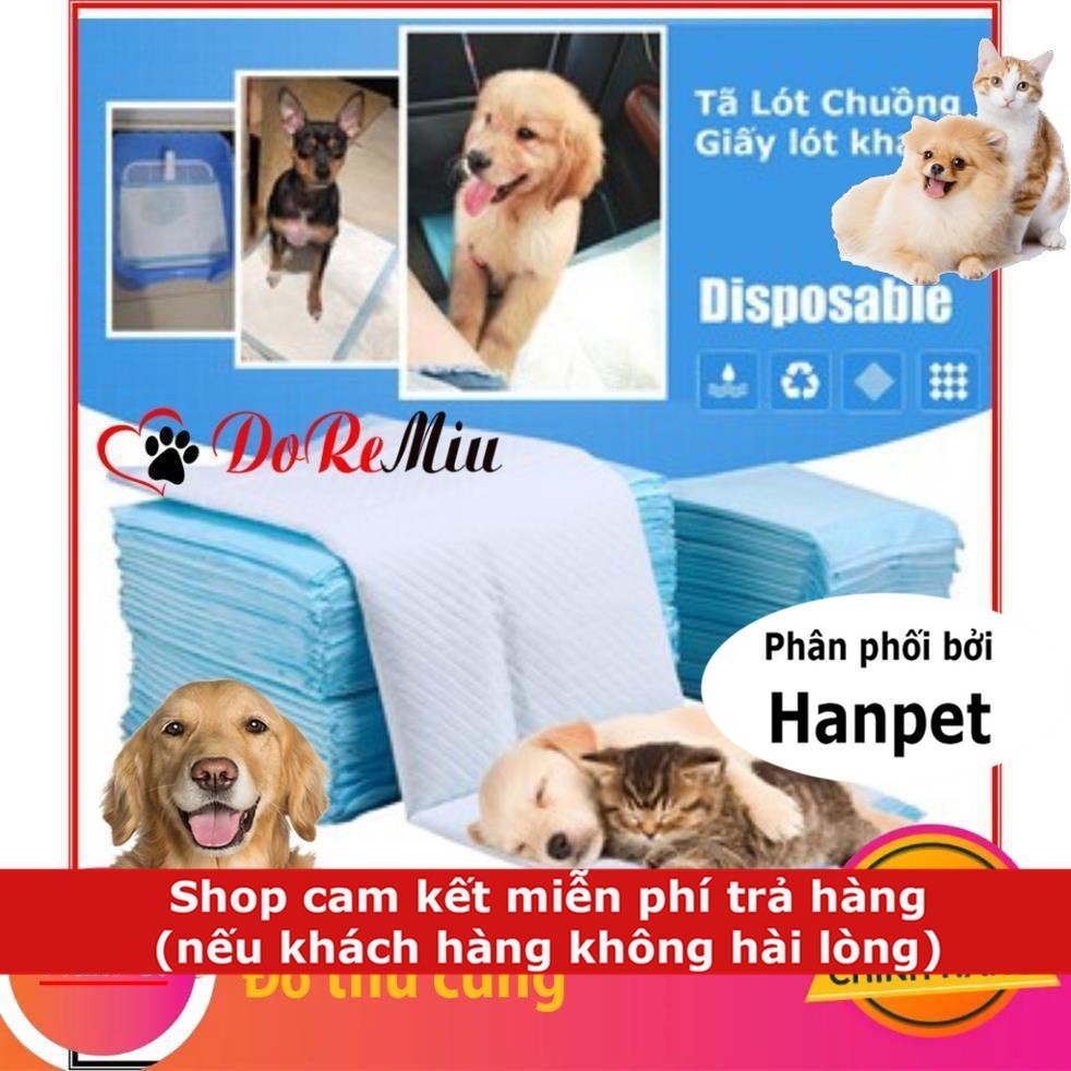 10 miếng Tã lót chuồng cho thú cưng ♥️ Freeship ♥️ Tả lót siêu thấm hút màu xanh size S và M hanp