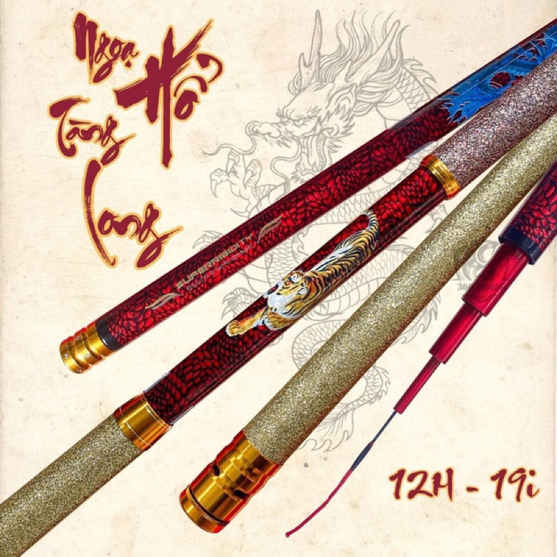 Cần Câu Tay Ngoạ Hổ Tàng Long 12H- Cần Câu Đơn, Cần Câu Đài Chuyên Săn Hàng, Hàng Chính Hãng Tryfish