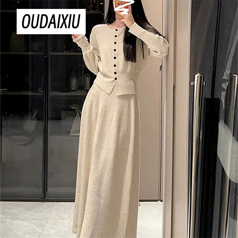 OUDAIXIU Set đồ nữ set áo kiểu  Ấm chic xinh Mùa đông WCS2490PIN 37Z240912 | BigBuy360 - bigbuy360.vn