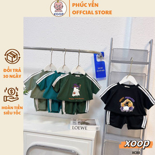 Đồ mặc nhà Bộ cộc tay XOOP cotton lụa có 2 dây dệt in halloween cho bé (10-21kg) XC88C Shop Phúc Yến , Đồ bộ