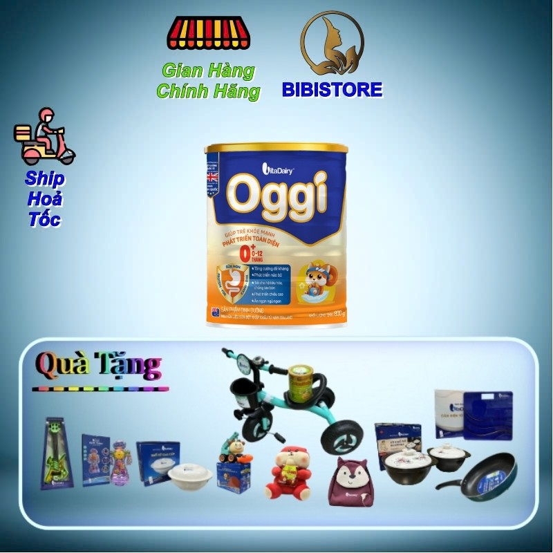 (Quà ngẫu nhiên) Sữa OGGI 0+ 800g, 1+, 2+ 900g (Bibistore TB)