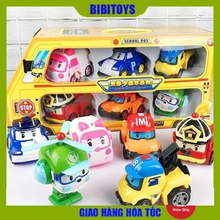  Bộ 6 xe ô tô đồ chơi Biệt đội Poli Robocar biến hình