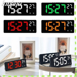 Đồng hồ điện tử LANHUA, Đồng hồ LED kỹ thuật số đa chức năng gia đình, Đèn nền Điều khiển bằng giọng nói Đồng hồ bàn hiển thị 12 / 24H cho phòng ngủ