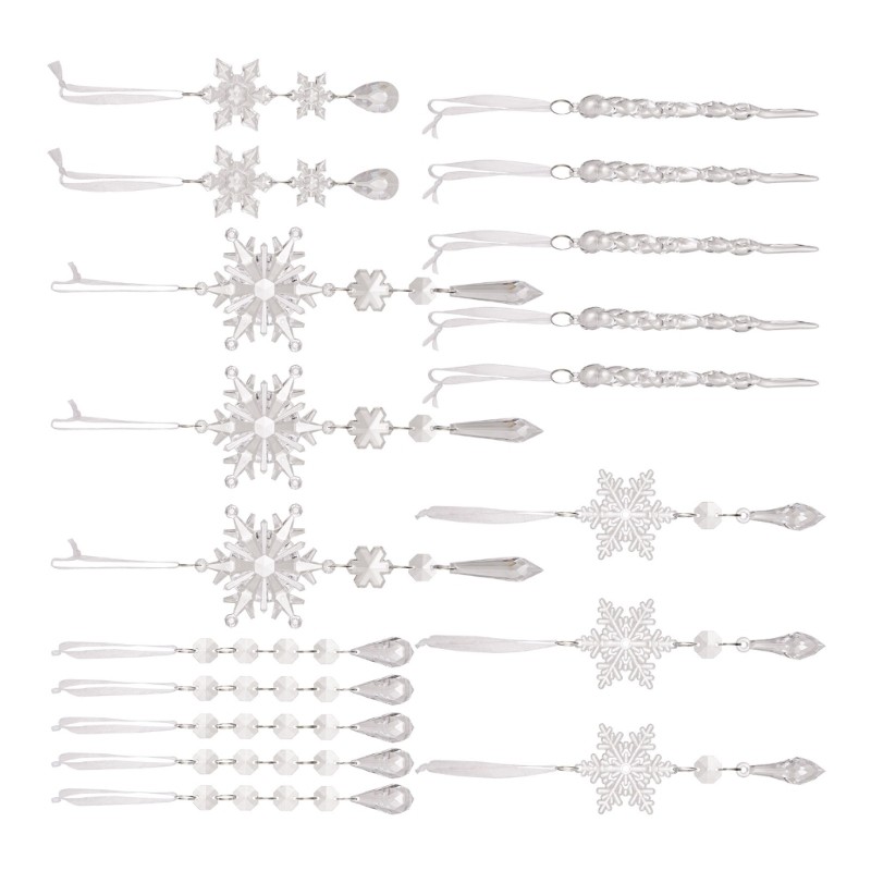 EV Thanh Lịch Acrylic Icicle Trang Trí Lễ Hội Mùa Trang Trí Acrylic Icicle Và Bông Tuyết Cây Giáng S