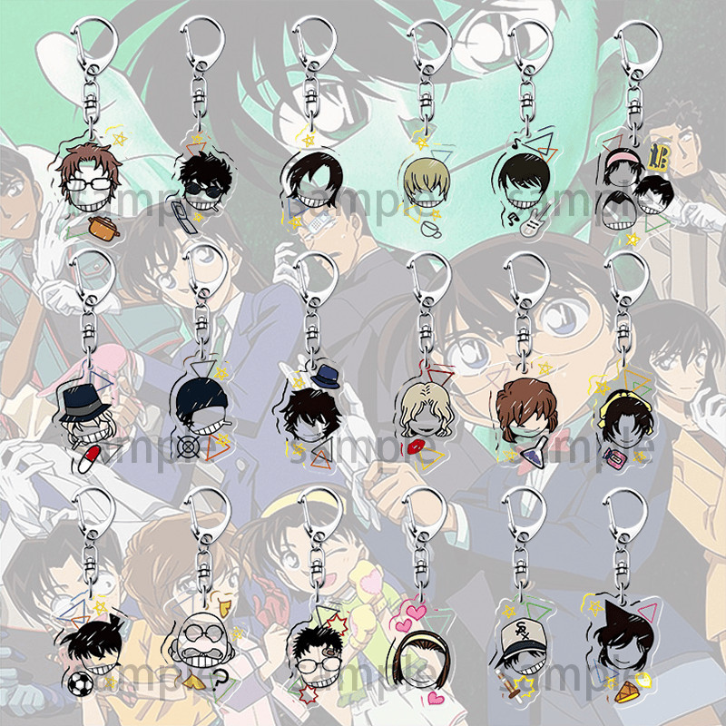 Thám tử Conan acrylic móc khóa Matsuda Jinhira Hagihara Kenji ngoại vi anime hai chiều Shin-chan