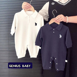 Mùa Xuân Thu Quần Áo Cho Bé Trai Bé Gái Dài Tay Body 0-36 Tháng Tuổi cotton Cho Bé Polo Siêu Đẹp Trai Thêu Pony Áo Liền Quần Phong Cách Hàn Quốc