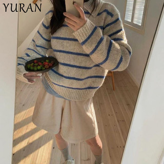 YURAN áo len cardigan Sweater nữ Cute Casual INS Thời trang WMJ24A01J6 41Z241007