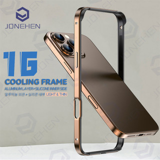  Lai Khung Silicon Nhôm Kim Loại Ốp Lưng Cho iPhone 17 16 15 13 12 Pro Max 14 Plus Ánh Sáng Nhiệt Tốt Hơn Hợp Kim Ốp Lưng Phụ Kiện 