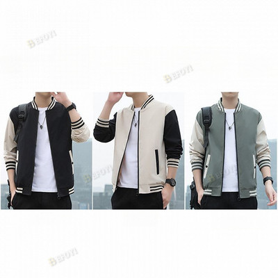 M-5xl Áo khoác nam xuân thu Áo khoác cổ bóng chày Áo khoác thông thường Dễ dàng kết hợp Áo bóng chày Đồng phục hợp thời trang Ba màu Tùy chọn nhiều túi BEFOYI ZT015