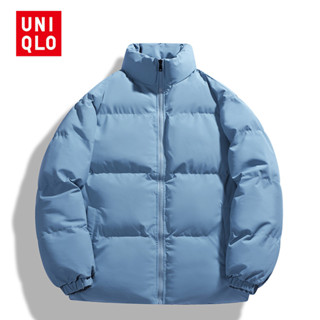 Áo khoác mùa đông Uniqlo 7 màu Nam 2024 Mùa đông mới xuống và áo khoác cotton phiên bản Hàn Quốc Áo khoác đôi bánh mì và cotton Áo khoác mùa đông nhẹ