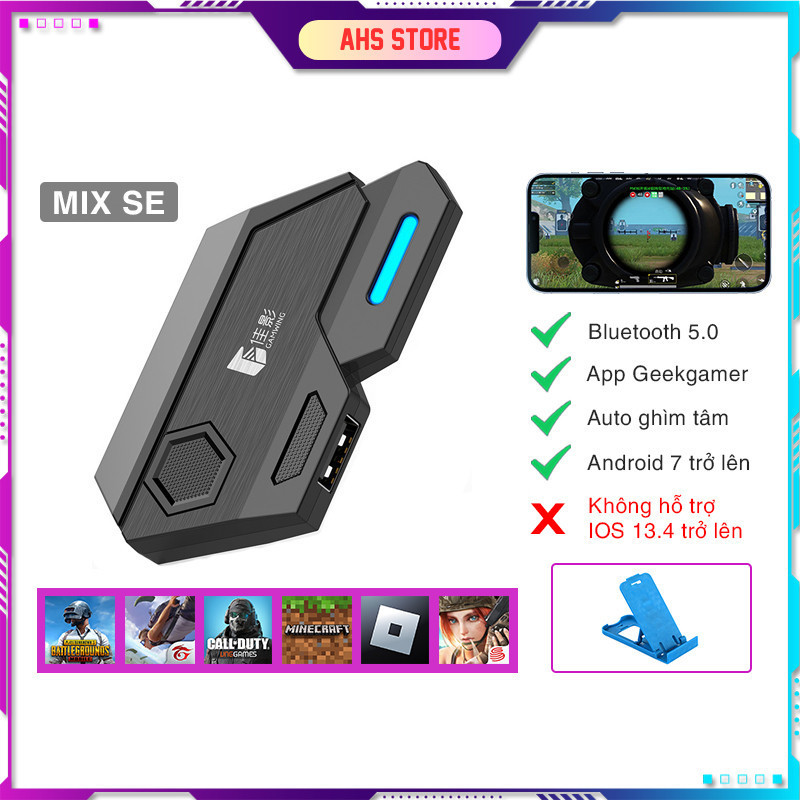 Bộ chuyển đổi chơi game MIX SE kết nối bluetooth 5.0 không độ trễ chơi PUBG Mobile Free Fire CFM COD