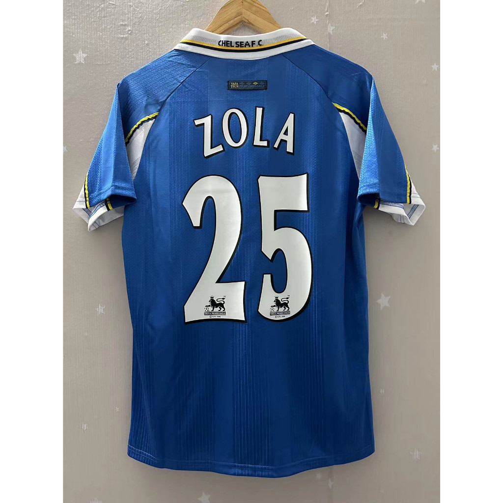 Áo Đấu Retro Chelsea 97-99 ZOLA Home, Jersey Cổ Điển