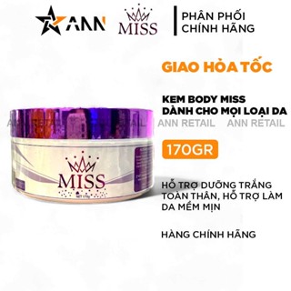  Kem Body Miss Tím Thái Lan Dưỡng Trắng Da Toàn Thân 170gr  Chính Hãng  