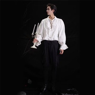 Halloween Châu Âu Mỹ Phong Cách Mới Thời Trung Cổ Nam Ren-Up Puff Tay Áo Xù Retro Trang Phục 10.17