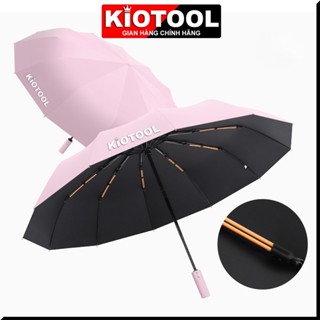 Ô gấp gọn tự động Kiotool 12 nan kép, ô dù che mưa nắng mini chống tia UV tự động đóng mở nhỏ gọn