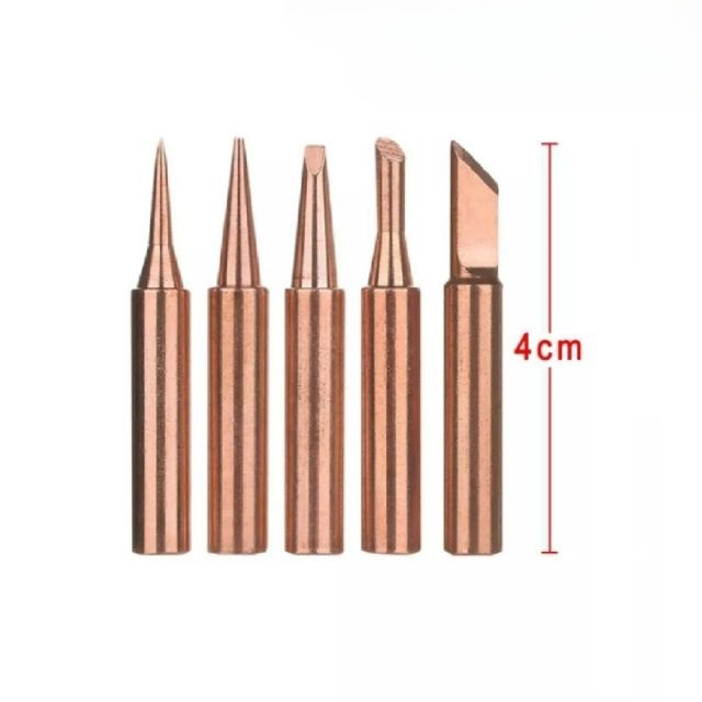 Bộ 5 mũi hàn đồng thau cho trạm hàn hakko mỏ hàn 900M 908 908s 936