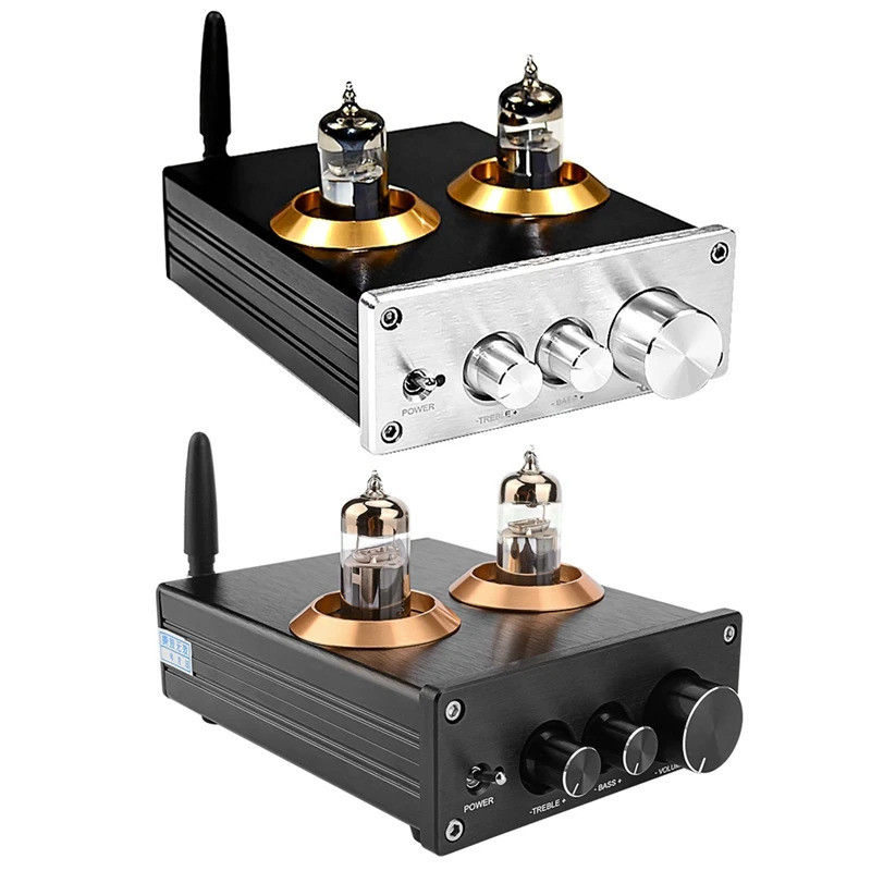 Đệm Hifi 6J5 Bluetooth 4.2 Ống Preamp Khuếch Đại Stereo Preamplifier Với Treble Âm Bass Điều Chỉnh