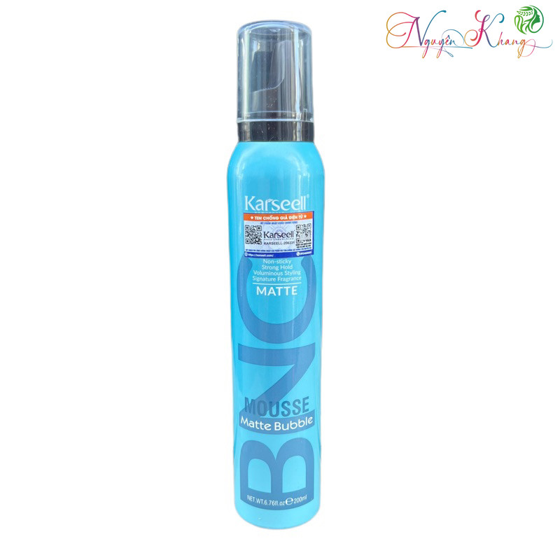 MOUSSE BỌT TẠO KIỂU TÓC KARSEELL BNC MATTE BUBBLE XANH 200ML [ CS ]