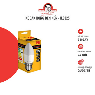 Bóng đèn nến kodak led bulb 3w/25w c37-b22 ánh sáng ấm uncle bills il0325