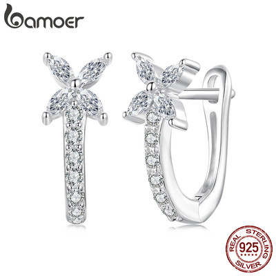 Bông tai bạc 925 thiết kế lá mùa thu, phù hợp làm món quà trang sức nữ