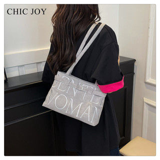 CHIC JOY  Túi Tote chữ thanh lịch  có dây đeo khóa để sử dụng hàng ngày sành điệu túi xách nữ