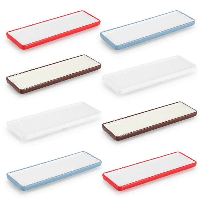 Tấm Bắc Âu Hình Chữ Nhật Thanh Dài Tấm Melamine Sáng Tạo Nẹp Khay Dài Tấm Mỏng Nhật Bản Đĩa Ăn Nhẹ Đ