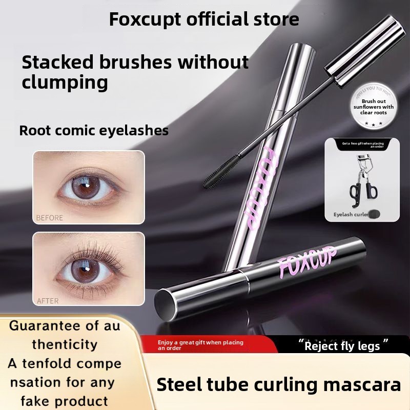 Đế mascara FOXCUP, trang điểm lâu trôi, tạo kiểu, không thấm nước, chống mồ hôi và không nhòe mascar