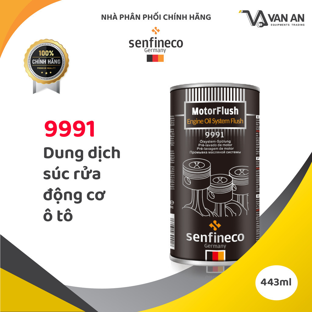 9991 Dung dịch súc rửa động cơ ô tô (dành cho 6L nhớt) SENFINECO ĐỨC