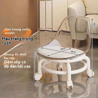 Transparent acrylic backrest with rotating wheels for easy color change GM24504Q1 | BigBuy360 - bigbuy360.vn
