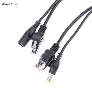Jinhf POE Cáp Nguồn Thụ Động Qua Ethernet Adapter Cáp POE Splitter RJ45 Đầu Phun Nguồn Mô Đun 12-48V Cáp Cho Máy Ảnh HOT