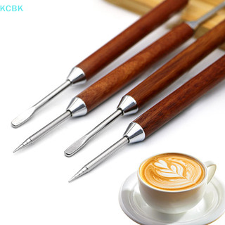 [Kc] Tay cầm bút nghệ thuật trang trí cà phê bằng thép không gỉ Latte Pull Flower Barista Tool Phụ kiện cà phê Công cụ mô hình [BK]