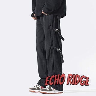 Quần nam Echo Ridge xu hướng đường phố cao rộng thẳng quần cảm ơn
