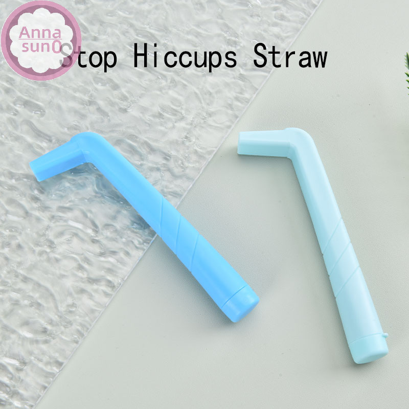 Annasun Anti-Hiccup Dụng cụ tiện dụng Hiccup Stop Ống hút hình chữ l Trẻ em và người lớn Có thể tái 