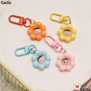 Móc khóa CACTU Labubububu, Móc chìa khóa hướng dương đầy màu sắc Kawaii, Trang trí hoạt hình Vòng chìa khóa ô tô dễ thương