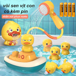 Đồ Chơi Vịt Cướp Biển Phun Nước Tự Động, Đồ Chơi Nhà Tắm Trẻ Em Vui Nhộn Thả Bồn Tắm Hồ Bơi Cho Bé