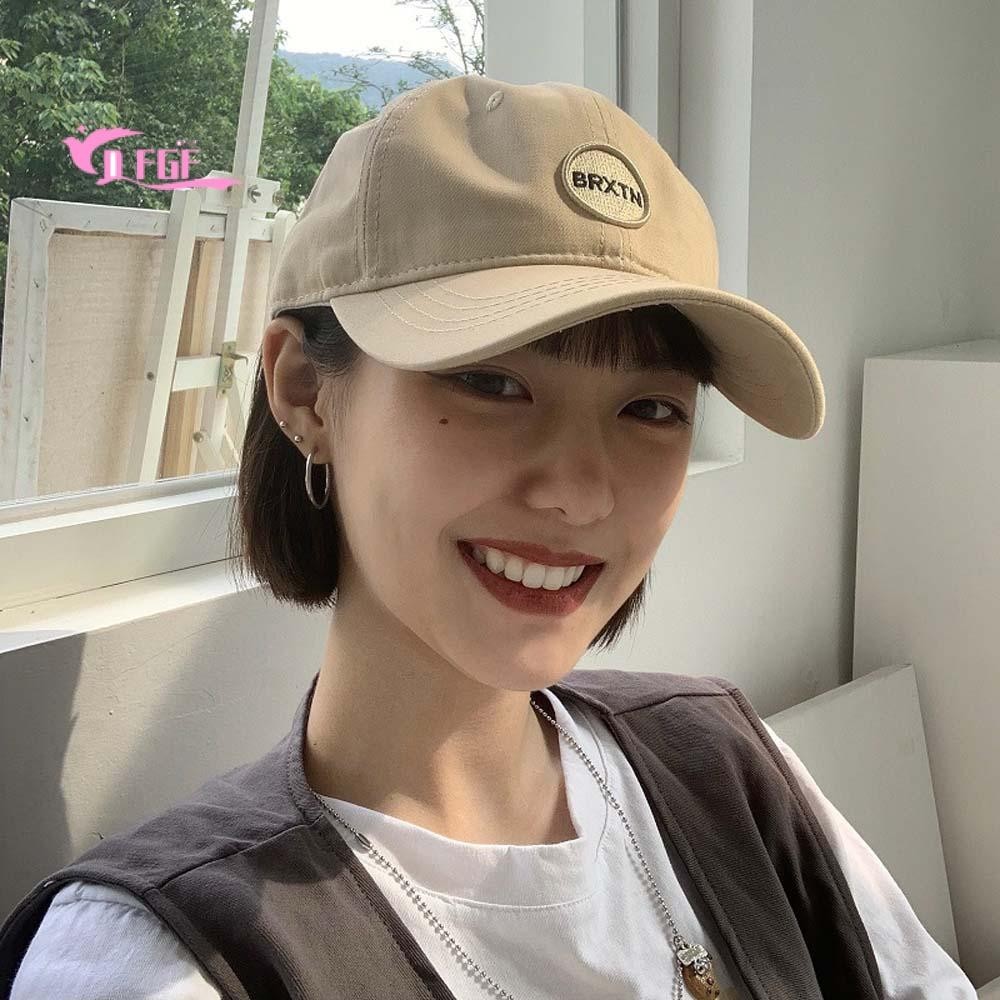 DFGF lưỡi trai thêu chữ đơn giản phong cách hip hop Hàn Quốc năng động thời trang cho nữ