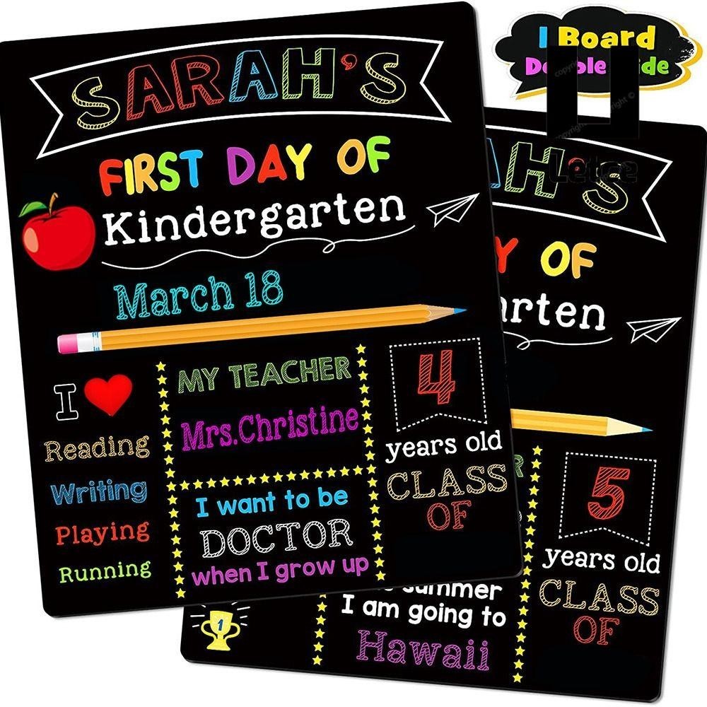 LETCE School Board Back to School Chalkboard 1st Day of School Sign Supplies cho mẫu giáo 10 "x12"