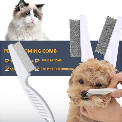 Lược chải lông thú cưng cho chó mèo Flea Lược chải lông bằng thép không gỉ