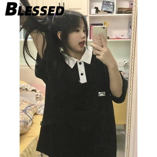 Blessed áo polo nữ áo có cổ Xu hướng hàn quốc Hàn Phong Trendy WTX24800AD 31Z240803