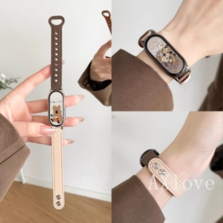 Dây Đeo Cho Xiaomi Mi Band 10 9 8 Vòng Tay Da Thời Trang Thay Thế Dây Đeo Tay Miband 9NFC Correa Mi Band 5 6 4 3 Dây Đeo