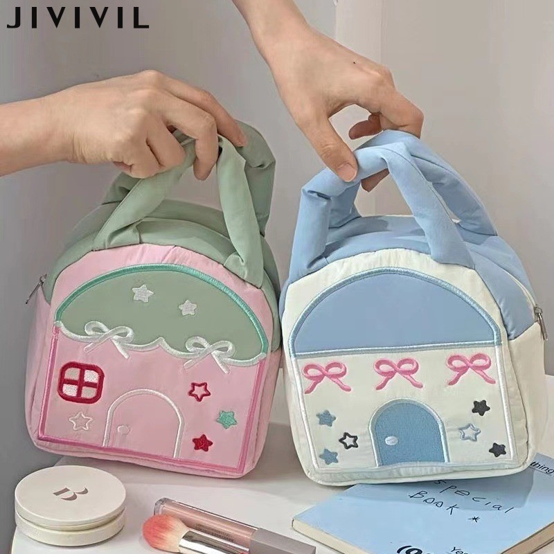 Túi xách nữ JIVIVIL Dung tích lớn Ins Style Túi đựng du lịch giải trí mới dễ thương