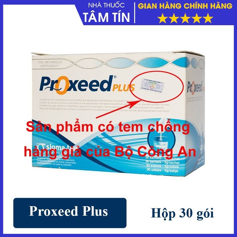 PROXEED PLUS -  tăng thụ thai, tinh trùng yếu tăng chất lượng và số lượng, mong con vô sinh hiếm muộn- hộp 30 gói