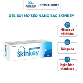 Gel bôi mờ sẹo nano bạc Skinkey giúp mờ thâm làm lành vết trầy xước tuýp 30g