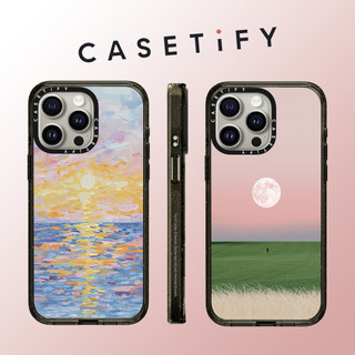 Casetify Sea sunset Grassland Vỏ điện thoại Acrylic chống sốc cho iPhone 15 Pro Max 14 Plus 13 ProMax 12 12Pro Vỏ bảo vệ cứng bằng điện thoại chống sốc