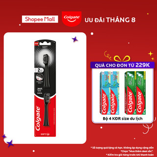 Bộ 2 đầu thay bàn chải điện Colgate Sonic 360 Charcoal
