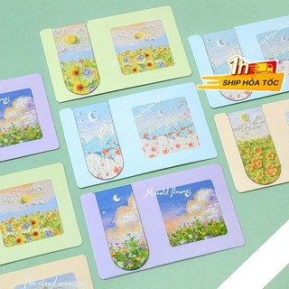 Đánh dấu sách bookmark nam châm NO21 hình tranh sơn dầu nghệ thuật, đánh dấu trang vở tài liệu